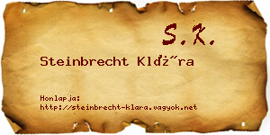 Steinbrecht Klára névjegykártya