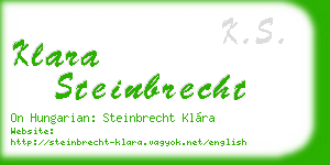 klara steinbrecht business card