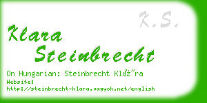 klara steinbrecht business card